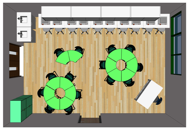 STEAM klasė pilnai įrengta su pilna komplektacija