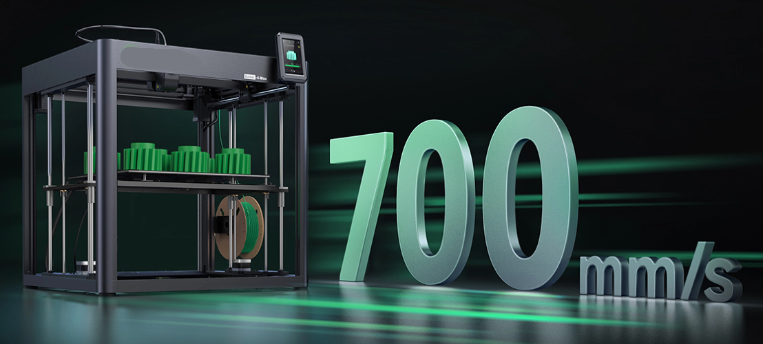 Didelio formato FDM 3D spausdintuvas su atvira konstrukcija ir dideliu spausdinimo greičiu, tinkamas pramoniniams ir prototipavimo darbams.