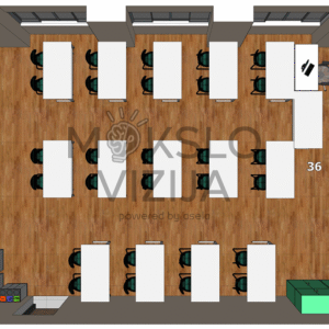 fizikos kabineto sprendimas, skirtas teoriniam mokymui ir praktiniams fizikos bandymams