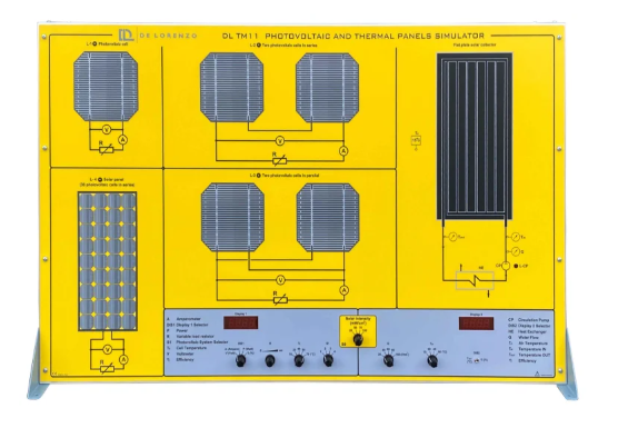 Fotovoltinių ir terminių saulės panelių mokomasis stendas energijos sistemų mokymui