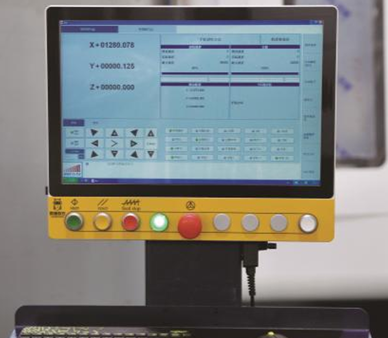 CNC staklių valdymo monitorius su lietimui jautriu ekranu ir valdymo mygtukais