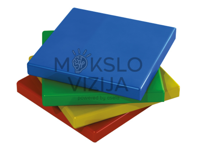 Kvadratinė sėdėjimo pagalvėlė 35 x 35 cm su PVC užvalkalu ir neslystančiu pagrindu.