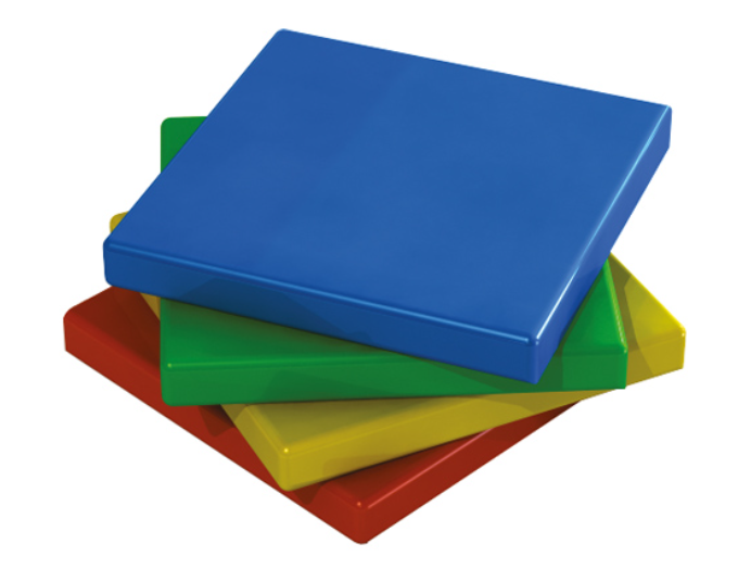 Kvadratinė sėdėjimo pagalvėlė 35 x 35 cm su PVC užvalkalu ir neslystančiu pagrindu.