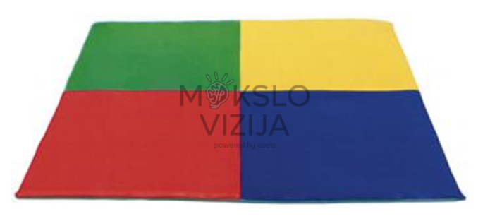 Spalvotas vaikų kilimėlis su neslystančiu pagrindu 150 x 150 arba 200 x 200 cm.