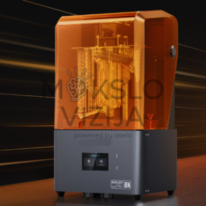 Dervinis 8K 3D spausdintuvas su oranžiniu UV apsauginiu gaubtu ir dideliu spausdinimo tūriu