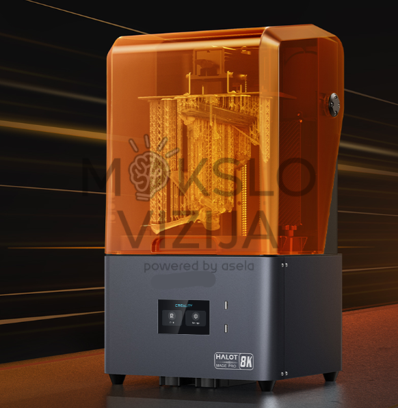 Dervinis 8K 3D spausdintuvas su oranžiniu UV apsauginiu gaubtu ir dideliu spausdinimo tūriu