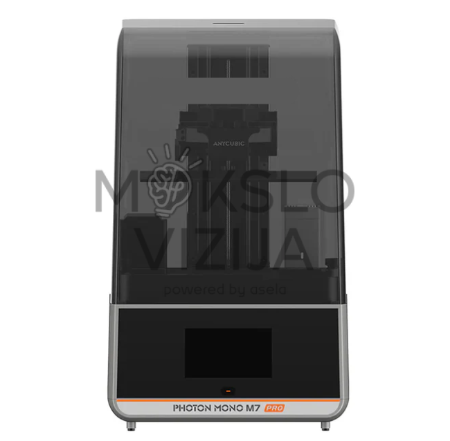 Uždaro tipo dervinis 3D spausdintuvas su apsauginiu gaubtu ir integruotu ekranu priekyje