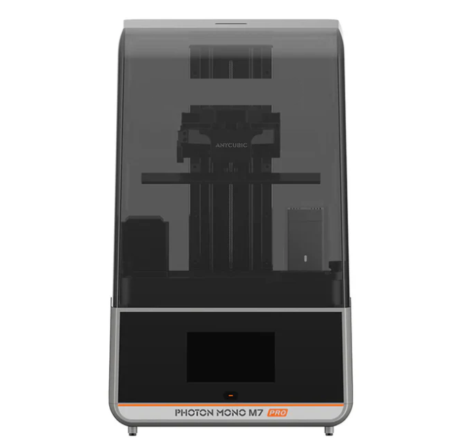 Uždaro tipo dervinis 3D spausdintuvas su apsauginiu gaubtu ir integruotu ekranu priekyje