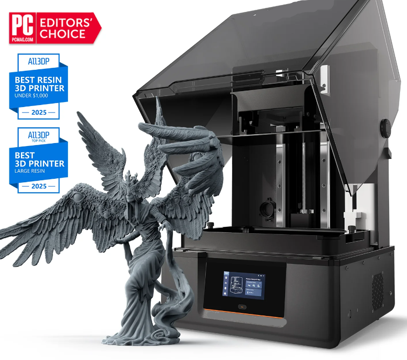 Didelio formato dervinis 3D spausdintuvas su atveriamu dangčiu ir dideliu spausdinimo tūriu