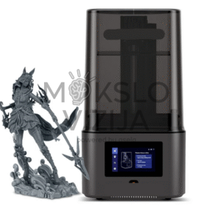 Kompaktiškas dervinis 3D spausdintuvas su uždaru korpusu ir lietimui jautriu ekranu