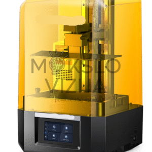 Dervinis 3D spausdintuvas su oranžiniu apsauginiu gaubtu, šildymo moduliu ir oro filtru