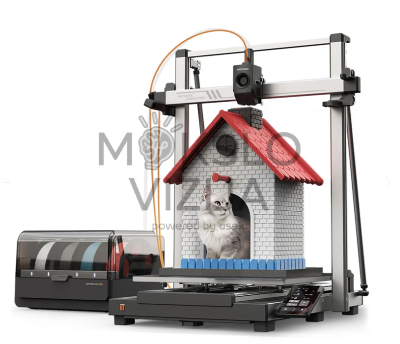 Didelio formato FDM 3D spausdintuvas su automatine gijų tiekimo sistema ir dideliu spausdinimo plotu