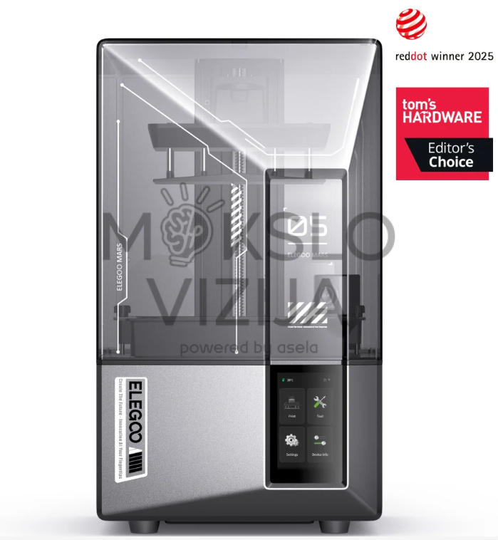 Uždaro tipo LCD resin 3D spausdintuvas su permatomu apsauginiu dangčiu ir jutikliniu ekranu priekyje