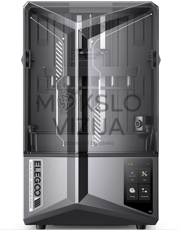 Uždaro tipo LCD resin 3D spausdintuvas su permatomu apsauginiu dangčiu ir jutikliniu valdymo skydeliu priekyje