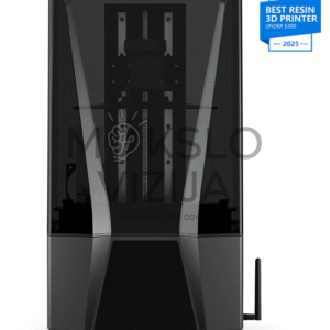 Dervinis 3D spausdintuvas su uždaru tamsintu apsauginiu dangčiu ir tvirta konstrukcija, skirtas aukštos raiškos 3D spausdinimui.