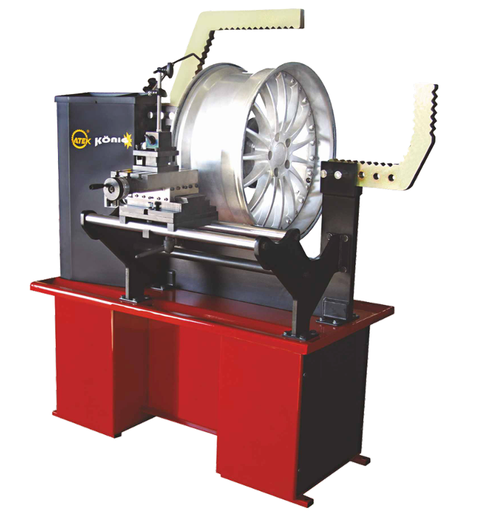 Profesionalios ratlankių tiesinimo ir tekinimo staklės, skirtos 10–24 colių automobilių ratlankiams. Įranga sujungia hidraulinį tiesinimą ir precizinį tekinimą, todėl leidžia atkurti ratlankio geometriją bei paviršių po deformacijų. Tinka intensyviam naudojimui autoservisuose ir specializuotose ratlankių remonto dirbtuvėse.