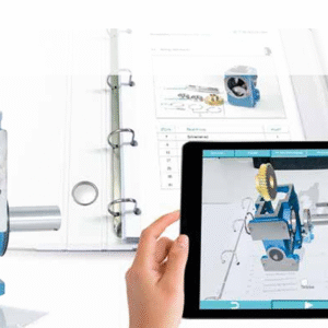 Sliekinės pavaros ašis ir guolis naudojami mechanikos ir pavarų technologijos mokymui.