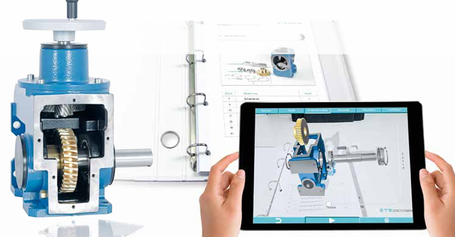 Sliekinės pavaros ašis ir guolis naudojami mechanikos ir pavarų technologijos mokymui.