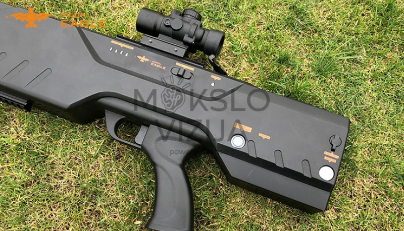 nešiojama dronų neutralizavimo sistema su dviejų rankų valdymu