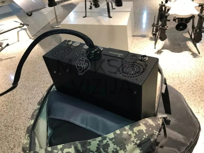 kuprinės tipo dronų signalų trikdymo modulis anti dronų sistema