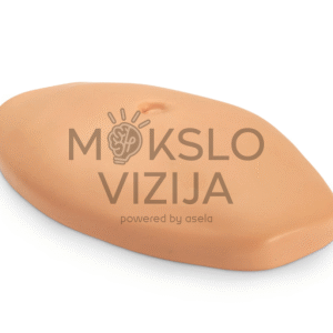 Realistiškas pilvo treniruočių modelis su oda, naudojamas poodinių injekcijų ir insulino pompos mokymui