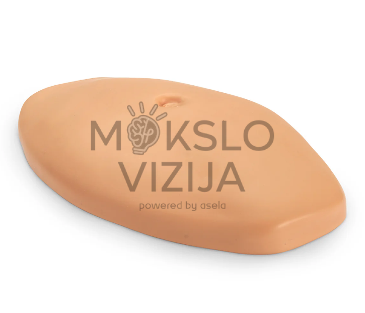 Realistiškas pilvo treniruočių modelis su oda, naudojamas poodinių injekcijų ir insulino pompos mokymui