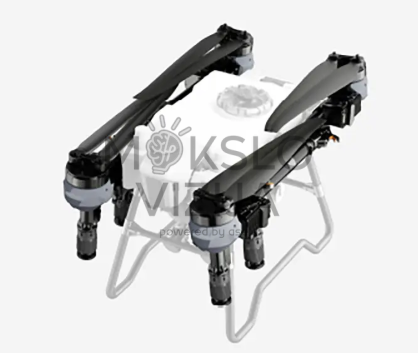 Sulankstytas žemės ūkio dronas su kompaktiška konstrukcija ir purkštukais