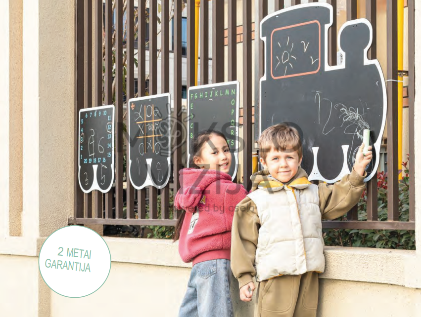 Lauko kreidinė lenta „Traukinys“