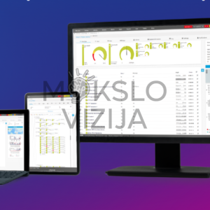 Tinklo monitoringo sistema rodoma kompiuteryje, planšetėje ir telefone su interaktyviais valdymo skydais