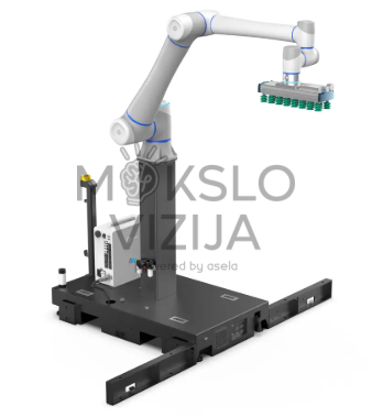 Koloninė robotinė palečių krovimo darbo stotis.