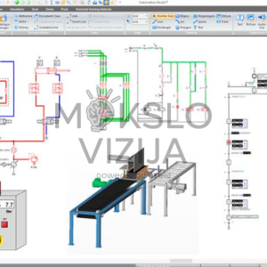 Edukacinė automatizavimo ir mechatronikos programinė įranga hidraulikos, pneumatikos, elektrotechnikos, PLC, HMI, robotikos ir procesų valdymo sistemų modeliavimui.