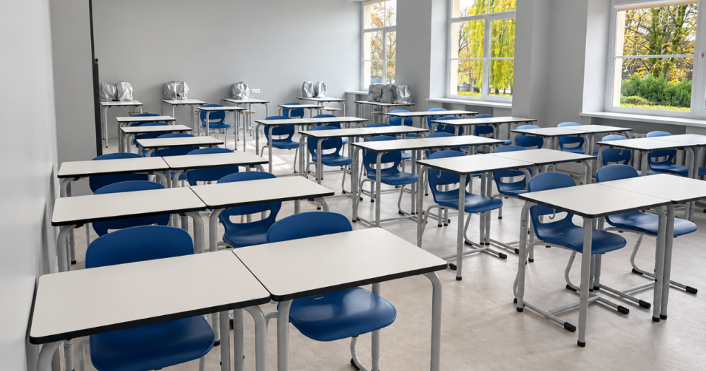 Mokyklinių baldų gamyba Lietuvoje – individualiai įrengta mokyklos klasė